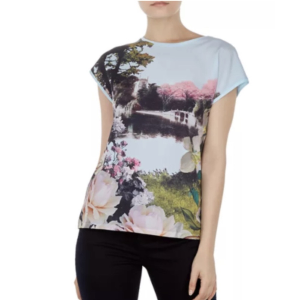 Ted Baker Pink and Green Short Sleeve Tee